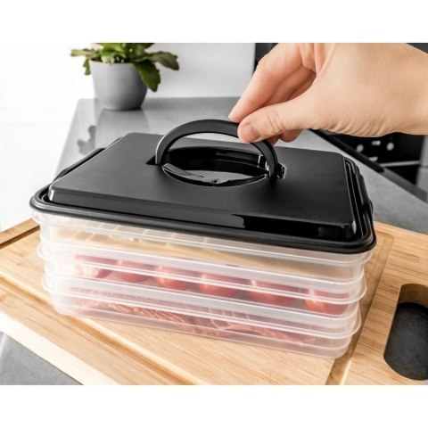 POJEMNIK NA WĘDLINY SERY DO LODÓWKI 3 POZIOMY