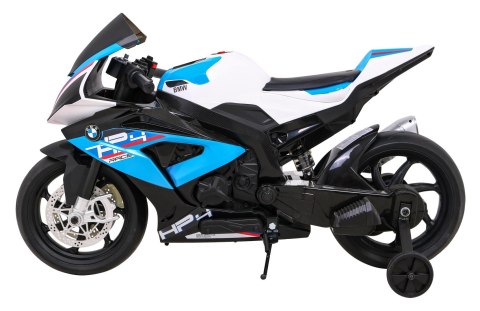 Motor BMW HP4 na akumulator dla dzieci Niebieski + Pomocnicze kółka + Wolny Start + EVA + MP3 LED Motor BMW HP4 na akumulator dla dzieci Niebieski + Pomocnicze kółka + Wolny Start + EVA + MP3 LED