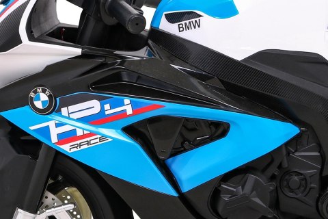Motor BMW HP4 na akumulator dla dzieci Niebieski + Pomocnicze kółka + Wolny Start + EVA + MP3 LED Motor BMW HP4 na akumulator dla dzieci Niebieski + Pomocnicze kółka + Wolny Start + EVA + MP3 LED