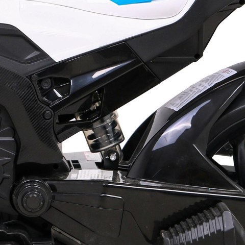 Motor BMW HP4 na akumulator dla dzieci Niebieski + Pomocnicze kółka + Wolny Start + EVA + MP3 LED Motor BMW HP4 na akumulator dla dzieci Niebieski + Pomocnicze kółka + Wolny Start + EVA + MP3 LED
