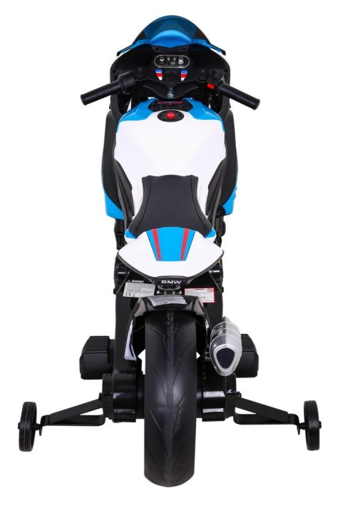 Motor BMW HP4 na akumulator dla dzieci Niebieski + Pomocnicze kółka + Wolny Start + EVA + MP3 LED Motor BMW HP4 na akumulator dla dzieci Niebieski + Pomocnicze kółka + Wolny Start + EVA + MP3 LED