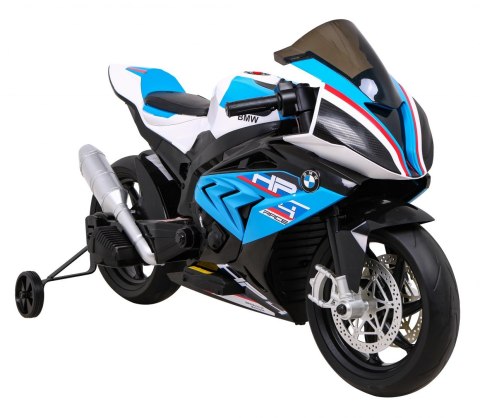 Motor BMW HP4 na akumulator dla dzieci Niebieski + Pomocnicze kółka + Wolny Start + EVA + MP3 LED Motor BMW HP4 na akumulator dla dzieci Niebieski + Pomocnicze kółka + Wolny Start + EVA + MP3 LED