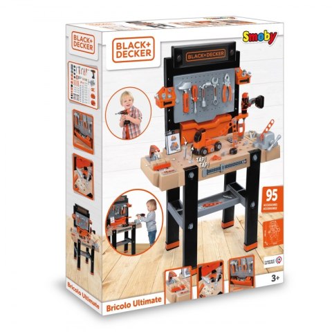 SMOBY Duży Warsztat Black & Decker Bricolo Ultimate + 92 Akcesoria SMOBY Duży Warsztat Black & Decker Bricolo Ultimate + 92 Akcesoria