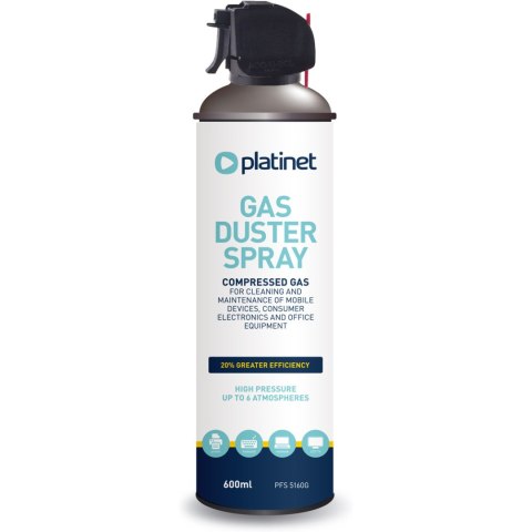 Sprężone powietrze PLATINET 600ml z pistoletem (45085) Sprężone powietrze PLATINET 600ml z pistoletem (45085)