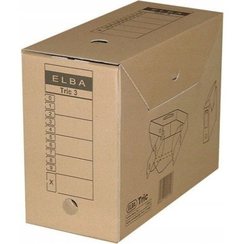 Pudło archiwizacyjne TRIC 3 szerokość 15,50cm brązowe 100552624 ELBA Pudło archiwizacyjne TRIC 3 szerokość 15,50cm brązowe 100552624 ELBA
