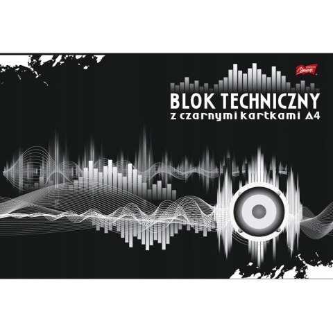 Blok techniczny A4 10k 180g czarny UNIPAP Blok techniczny A4 10k 180g czarny UNIPAP