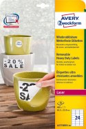 Etykiety Heavy Duty A4 63.5x33.9 białe poliestrowe L4773REV-20 usuwalna AVERY ZWECKFORM