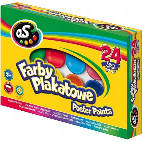 Farby plakatowe 24kol. 20ml. "AS" 301219005 Farby plakatowe 24kol. 20ml. "AS" 301219005