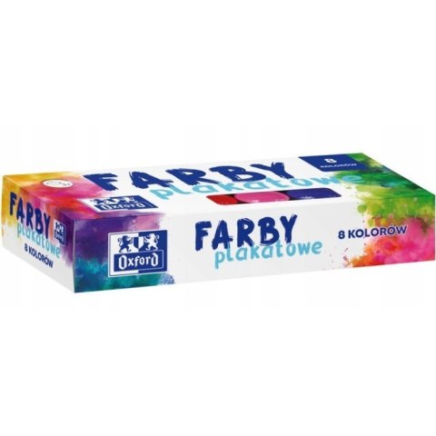 Farby plakatowe 8 kolorów 20ml 400167102 OXFORD Farby plakatowe 8 kolorów 20ml 400167102 OXFORD