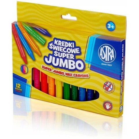 Kredki świecowe super JUMBO okrągłe 12 kolorów 316118003 ASTRA Kredki świecowe super JUMBO okrągłe 12 kolorów 316118003 ASTRA