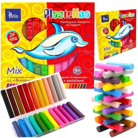 Plastelina 24 kolory 15g KP004-G TETIS Plastelina 24 kolory 15g KP004-G TETIS