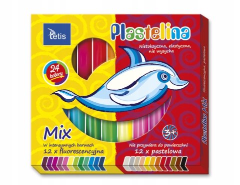 Plastelina 24 kolory 15g KP004-G TETIS Plastelina 24 kolory 15g KP004-G TETIS