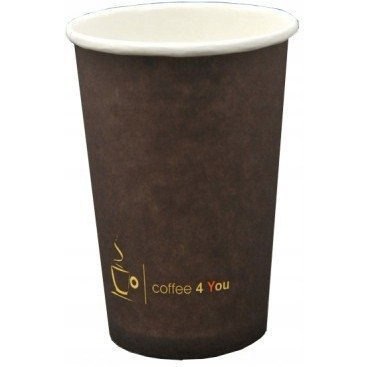 Kubek papierowy 250ml z nadrukiem COFFEE 4 YOU (100) Kubek papierowy 250ml z nadrukiem COFFEE 4 YOU (100)