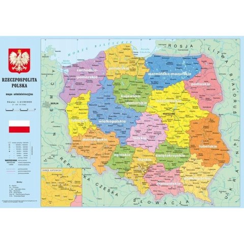Podkład szkolny na biurko MAPA POLSKA 55x38 KRESKA Podkład szkolny na biurko MAPA POLSKA 55x38 KRESKA