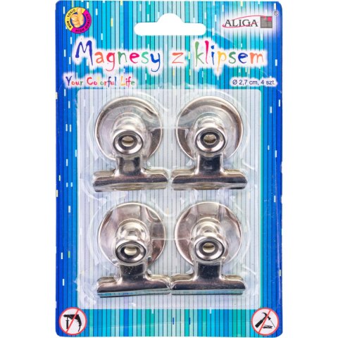 Magnesy z klipsem 4 szt, PH-5113 ALIGA Magnesy z klipsem 4 szt, PH-5113 ALIGA