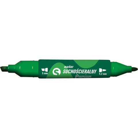 Marker suchościeralny dwustronny zielony KM504-Z2 TETIS 5mm/4.2mm Marker suchościeralny dwustronny zielony KM504-Z2 TETIS 5mm/4.2mm