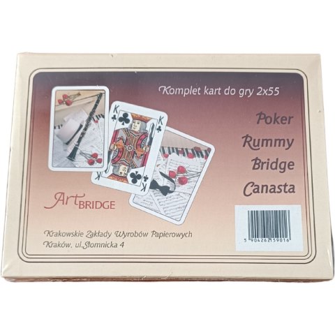 Karty do gry 2x55 kart (2 talie) Art.BRIDGE No830 Karty do gry 2x55 kart (2 talie) Art.BRIDGE No830