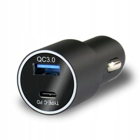 Ładowarka samochodowa 1xUSB-A 3.0 + 1xUSB-C 36W (CC-20Q) EVERACTIVE Ładowarka samochodowa 1xUSB-A 3.0 + 1xUSB-C 36W (CC-20Q) EVERACTIVE