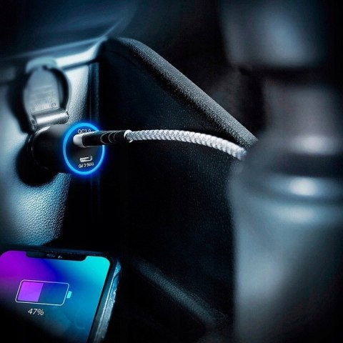Ładowarka samochodowa 1xUSB-A 3.0 + 1xUSB-C 36W (CC-20Q) EVERACTIVE Ładowarka samochodowa 1xUSB-A 3.0 + 1xUSB-C 36W (CC-20Q) EVERACTIVE