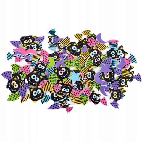 Naklejki piankowe HALLOWEEN kolorowe nietoperze PVH4 BREWIS Naklejki piankowe HALLOWEEN kolorowe nietoperze PVH4 BREWIS