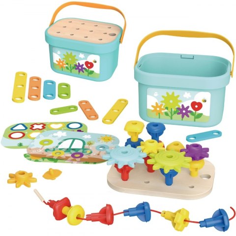 WOOPIE GREEN Układanka Montessori Kołki w Pudełku Stosy Nawlekanka WOOPIE GREEN Układanka Montessori Kołki w Pudełku Stosy Nawlekanka