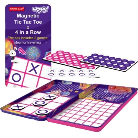 WOOPIE Magnetyczna Gra 2w1 Kółko I Krzyżyk + Gra 4 w Lini MINI WOOPIE Magnetyczna Gra 2w1 Kółko I Krzyżyk + Gra 4 w Lini MINI