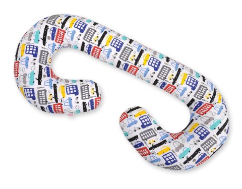 Poduszka ciążowa typu C poduszka dla kobiet w ciąży i do karmienia- autka kolorowe