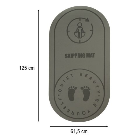 Mata do ćwiczeń jogi skakania na skakance wygłuszająca antypoślizgowa 127x63x0,6 cm czarna Mata do ćwiczeń jogi skakania na skakance wygłuszająca antypoślizgowa 127x63x0,6 cm czarna