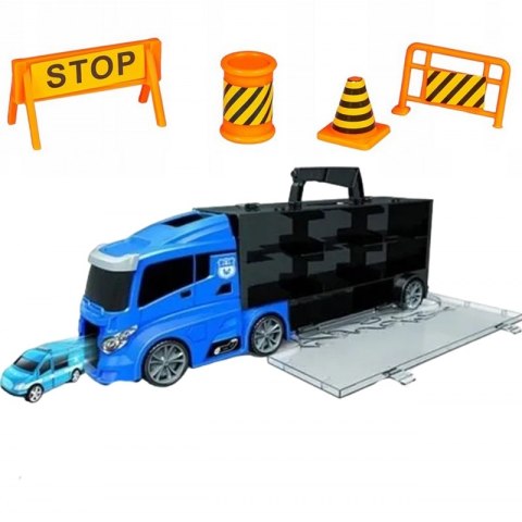 WOOPIE Zestaw Cieżarówka Transporter 3w1 Niebieski Policja WOOPIE Zestaw Cieżarówka Transporter 3w1 Niebieski Policja