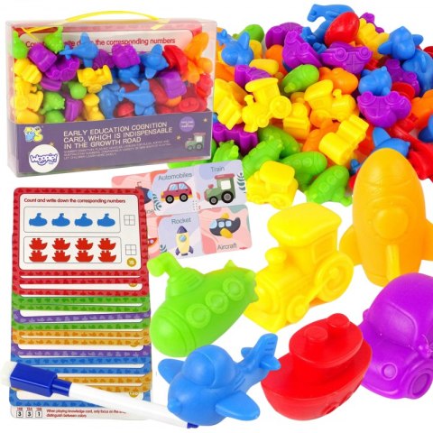 WOOPIE Zestaw Edukacyjny Nauka Liczenia Montessori Sorter Kolorów 16SZT WOOPIE Zestaw Edukacyjny Nauka Liczenia Montessori Sorter Kolorów 16SZT