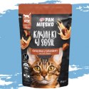 KARMA MOKRA DLA KOTA CIELĘCINA JELEŃ 85G KAWAŁKI MIĘSA W SOSIE BEZ ZBÓŻ