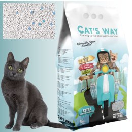 Żwirek bentonitowy CAT'S WAY 5l zapach mydła marsylskiego granulki turkus