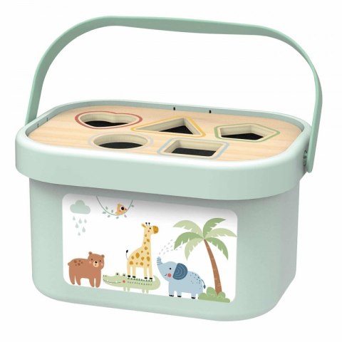 WOOPIE GREEN Pudełko Sorter Box 3w1 Klocki Piramidka Słonik WOOPIE GREEN Pudełko Sorter Box 3w1 Klocki Piramidka Słonik
