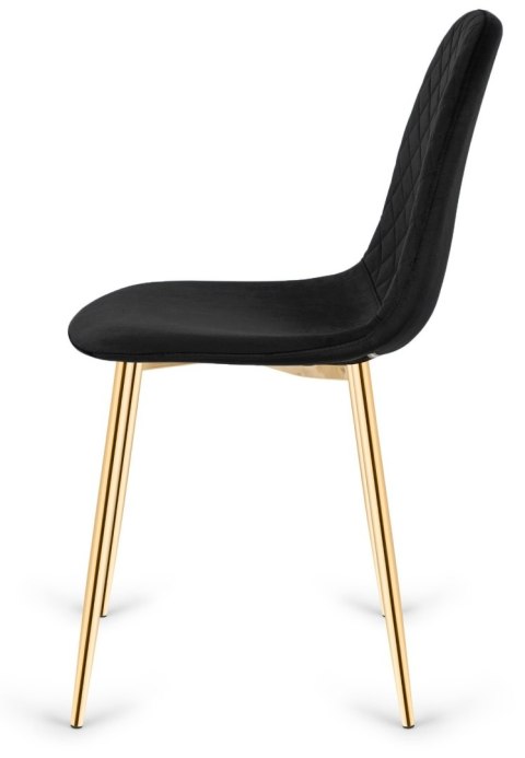 Krzesło tapicerowane CARO VELVET BLACK GOLD Krzesło tapicerowane CARO VELVET BLACK GOLD