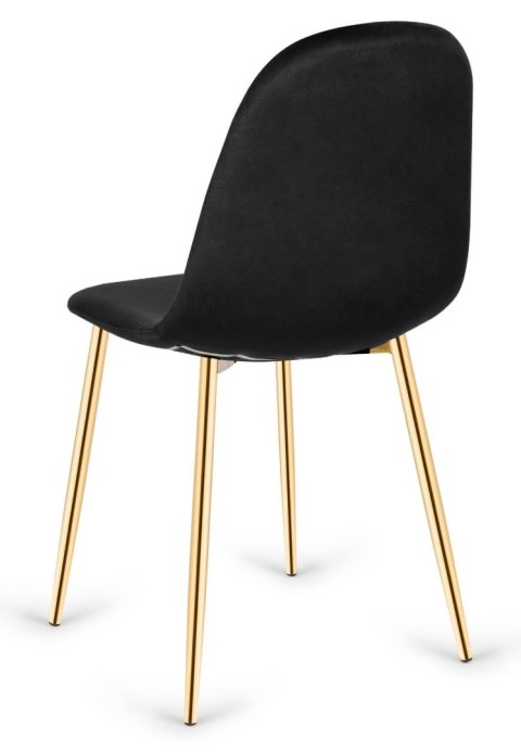 Krzesło tapicerowane CARO VELVET BLACK GOLD Krzesło tapicerowane CARO VELVET BLACK GOLD