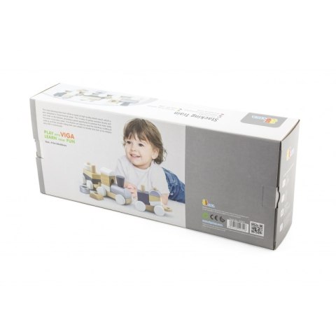 VIGA Kolorowa Kolejka z wagonikami do ciągania VIGA Kolorowa Kolejka z wagonikami do ciągania