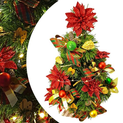 GOTOWA MINI CHOINKA UBRANA ŚWIĄTECZNA DEKORACJA 40cm + LED GOTOWA MINI CHOINKA UBRANA ŚWIĄTECZNA DEKORACJA 40cm + LED