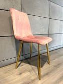 Krzesło tapicerowane BORGO VELVET PINK GOLD II GATUNEK