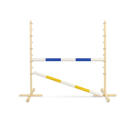 Przeszkoda skokowa do Hobby Horse 120cm, dwie belki - niebieska i żółta Przeszkoda skokowa do Hobby Horse 120cm, dwie belki - niebieska i żółta