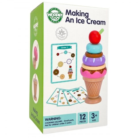 WOOPIE GREEN Drewniane Lody Układanka Montessori Cukiernia 12 el. WOOPIE GREEN Drewniane Lody Układanka Montessori Cukiernia 12 el.