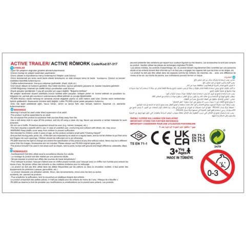 WOOPIE Przyczepka ACTIVE TARILER Zielona 35 kg WOOPIE Przyczepka ACTIVE TARILER Zielona 35 kg