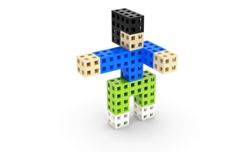 Zestaw klocków konstrukcyjnych - Meli Cube 50 el. Zestaw klocków konstrukcyjnych - Meli Cube 50 el.