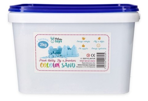 Zestaw - piasek kinetyczny ColourSand 2kg niebieski + foremki i łopatka Zestaw - piasek kinetyczny ColourSand 2kg niebieski + foremki i łopatka