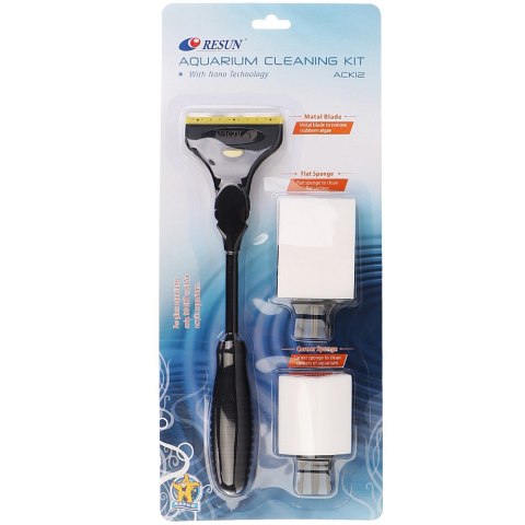 Resun Aqua Clean Kit 30cm - czyścik gąbkowy i skrobak 3w1 Resun Aqua Clean Kit 30cm - czyścik gąbkowy i skrobak 3w1