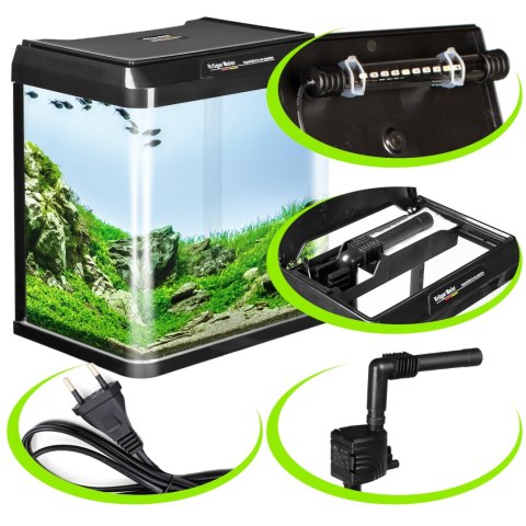 Kruger Meier Como Aquarium 7l - akwarium zestaw czarny Kruger Meier Como Aquarium 7l - akwarium zestaw czarny