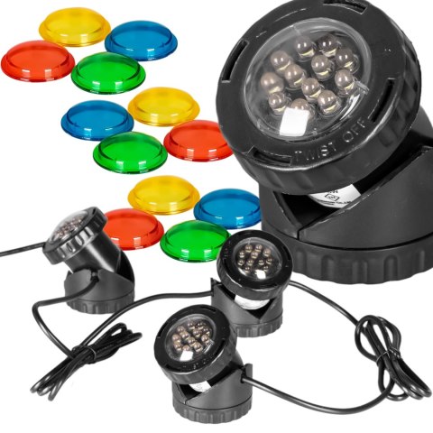 Jebao Pond Light LED 3 - kolorowe lampki LED do oczka i ogrodu Jebao Pond Light LED 3 - kolorowe lampki LED do oczka i ogrodu