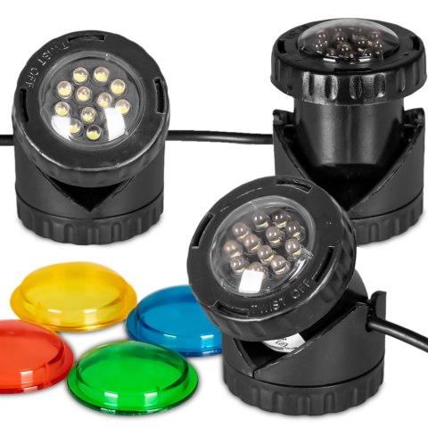 Jebao Pond Light LED 3 - kolorowe lampki LED do oczka i ogrodu Jebao Pond Light LED 3 - kolorowe lampki LED do oczka i ogrodu