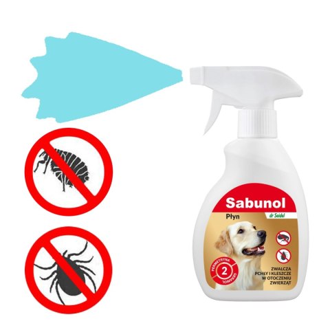 Sabunol Spray 250ml - płyn do zwalczania pcheł z legowiska i otoczenia Sabunol Spray 250ml - płyn do zwalczania pcheł z legowiska i otoczenia