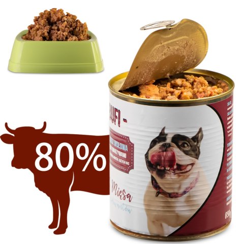 Bufi Karma dla Psów Premium - 80% mięsa wołowego Bufi Karma dla Psów Premium - 80% mięsa wołowego