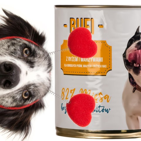 Bufi Karma dla Psów Premium - 82% mięsa wołowego 830g Bufi Karma dla Psów Premium - 82% mięsa wołowego 830g